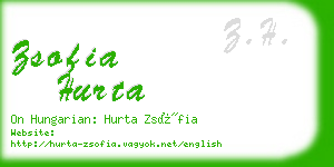 zsofia hurta business card